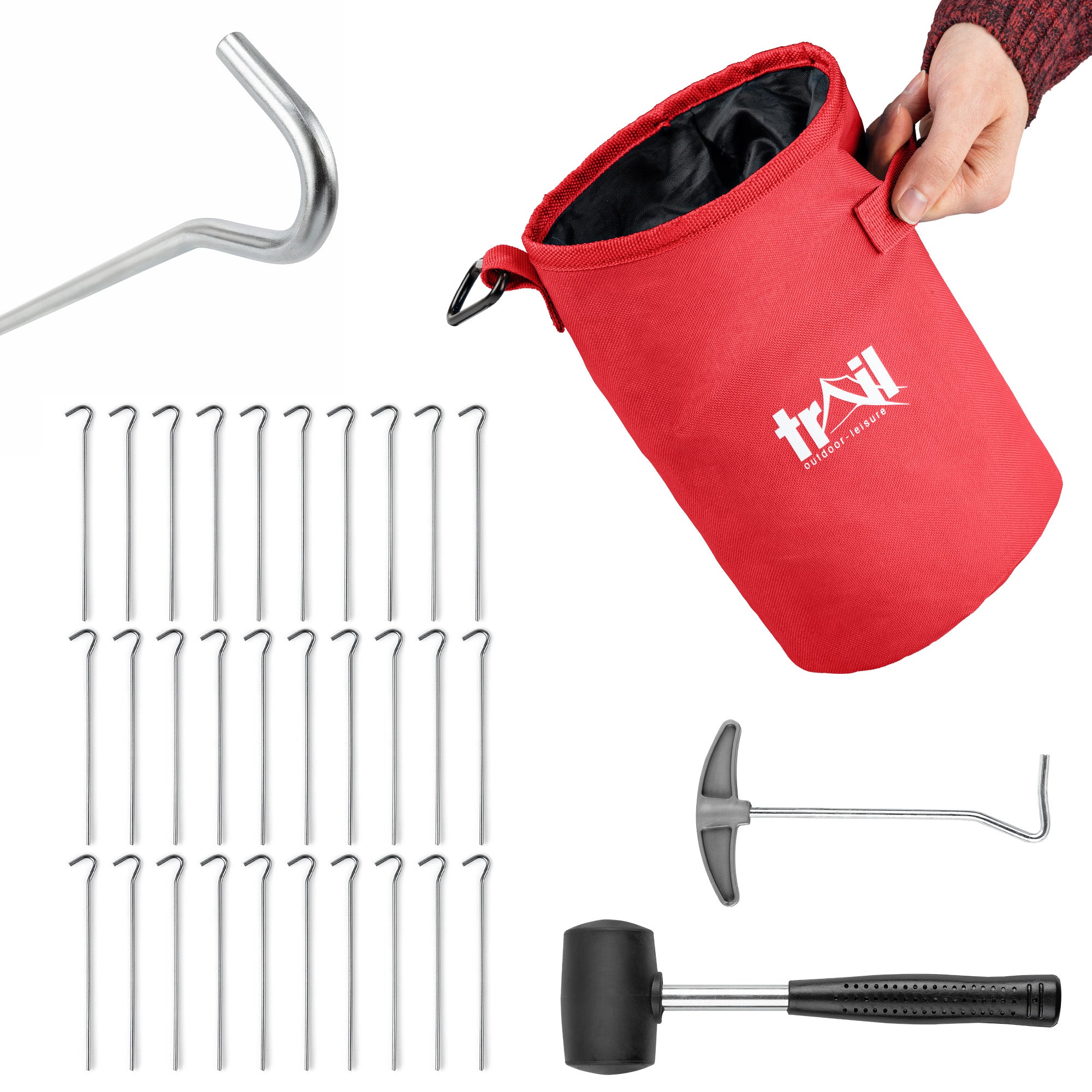 Heavy Duty Tent Pegs Kit (30 Pegs)